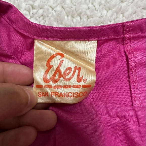 Vintage Eber San Francisco Fushia Button Back Blouse - Picture 8 of 8